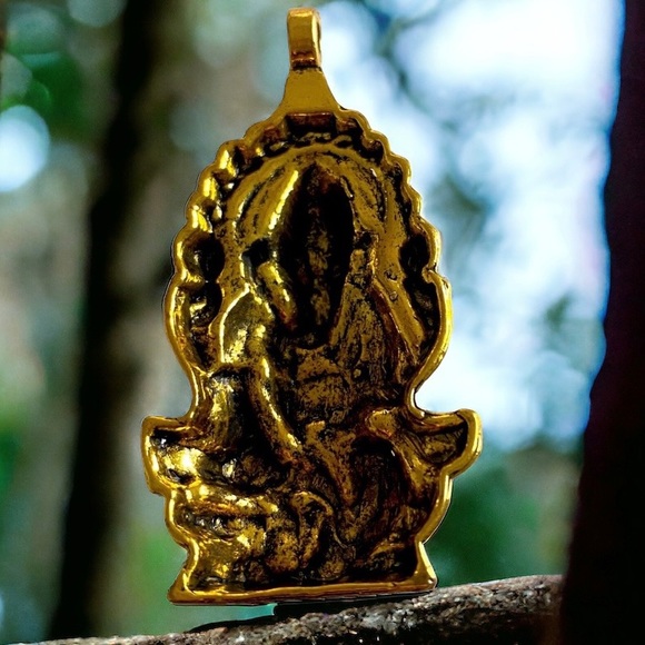 GOLD/SILVER PLATED GANESH PENDANT - Picture 7 of 11